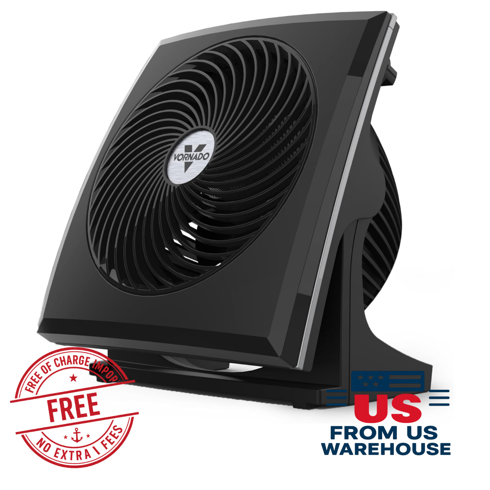 Vornado 573T Whole Room Air Circulator Fan 3 Speed Pivoting Head Black