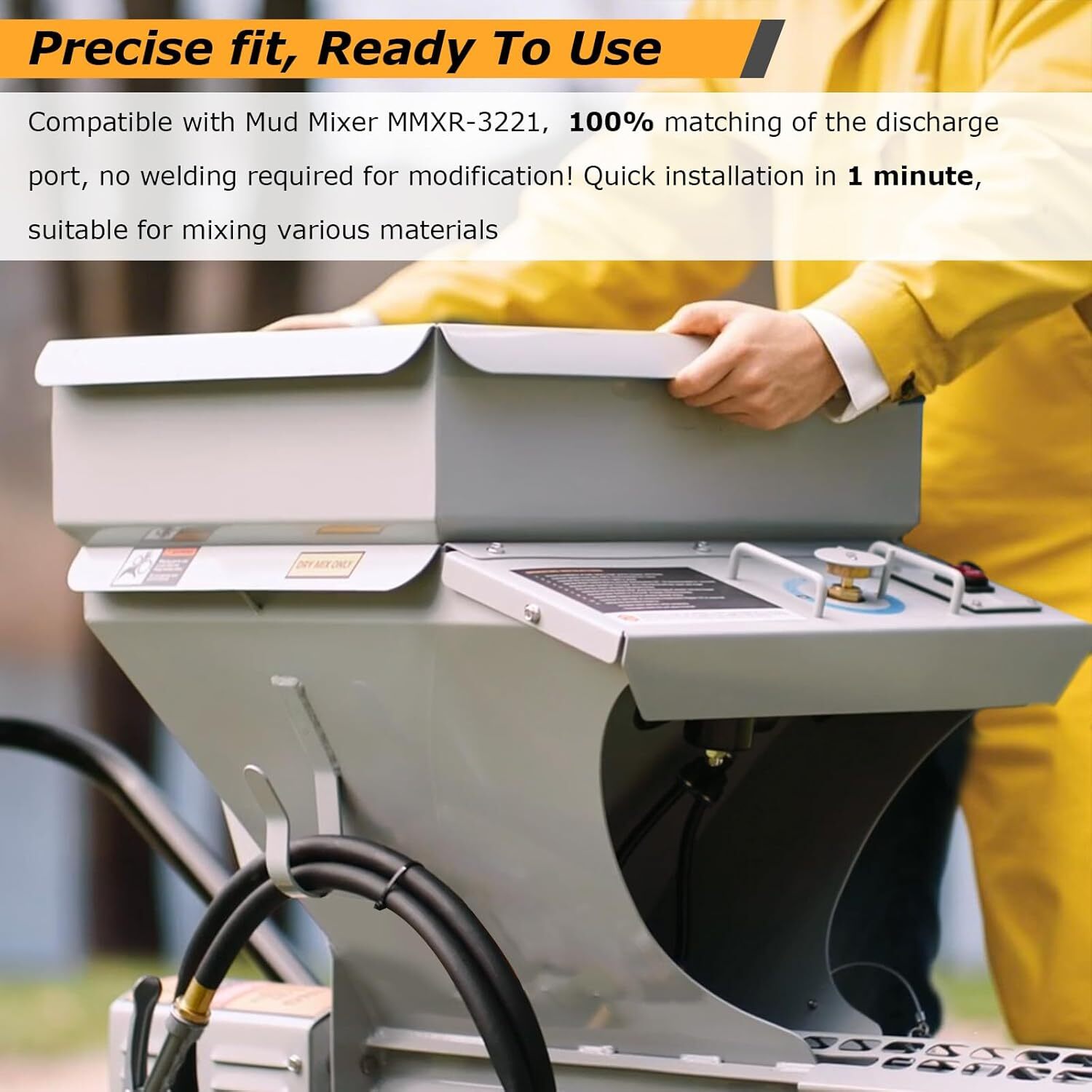 MMAC-0123 Hopper Extension, Compatible with Mud Mixer MMXR-3221