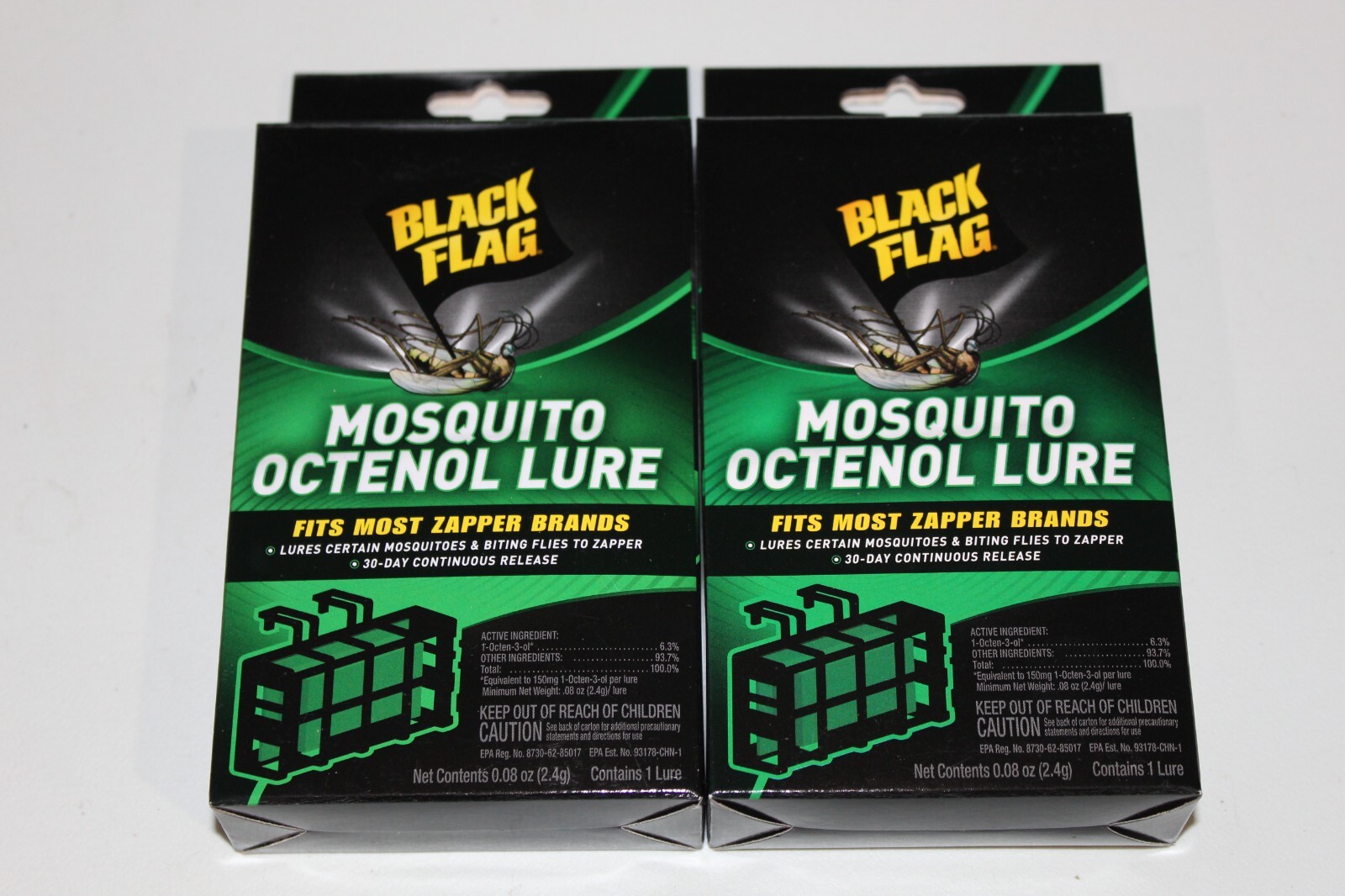 2 PACK – BLACK FLAG – MOSQUITO OCTENOL LURES – FITS MOST ZAPPER BRANDS !!!!!!!!!