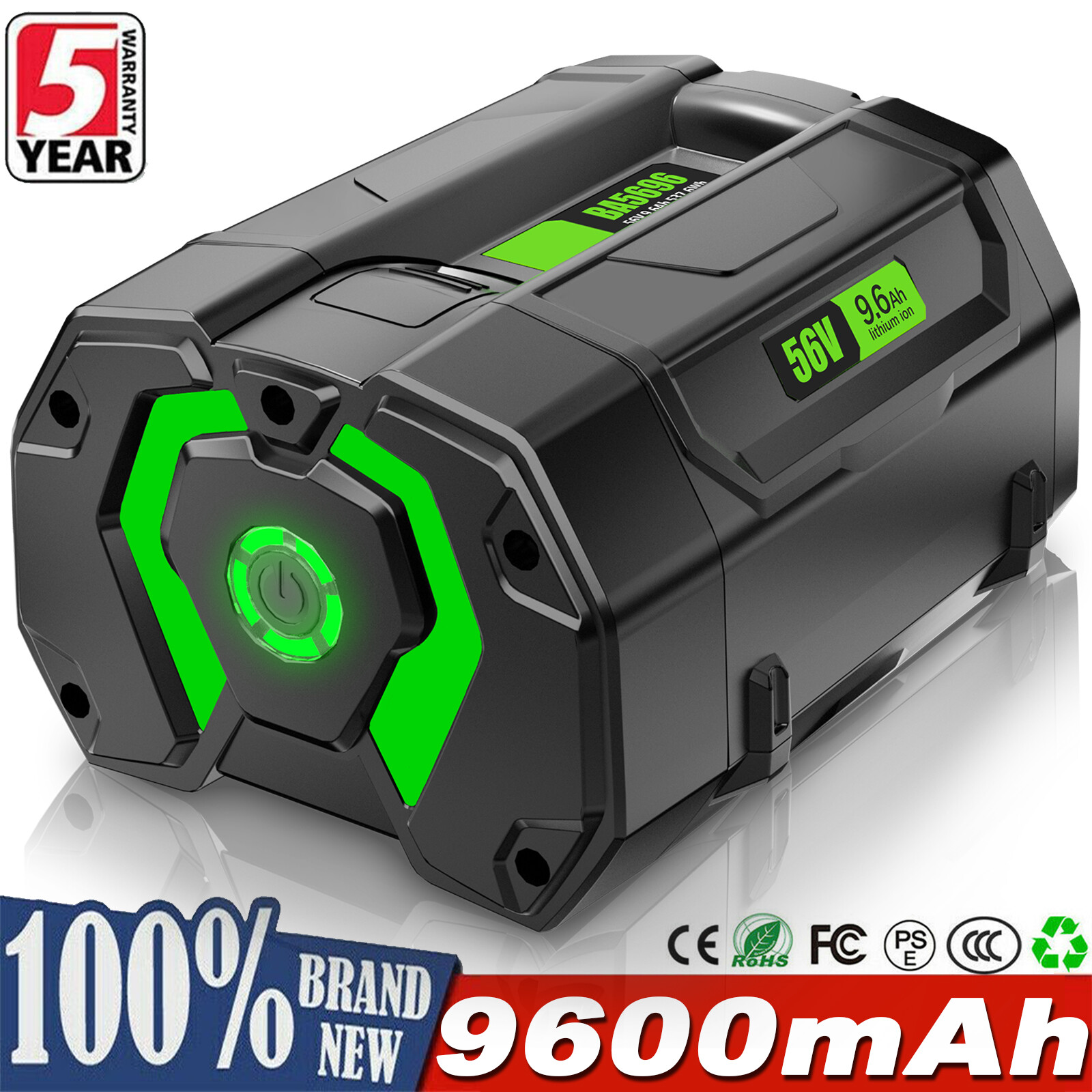 9.6Ah/5.0Ah Battery For EGO 56V 56Volt BA1400 POWER Lithium Ion BA2240 BA2800T