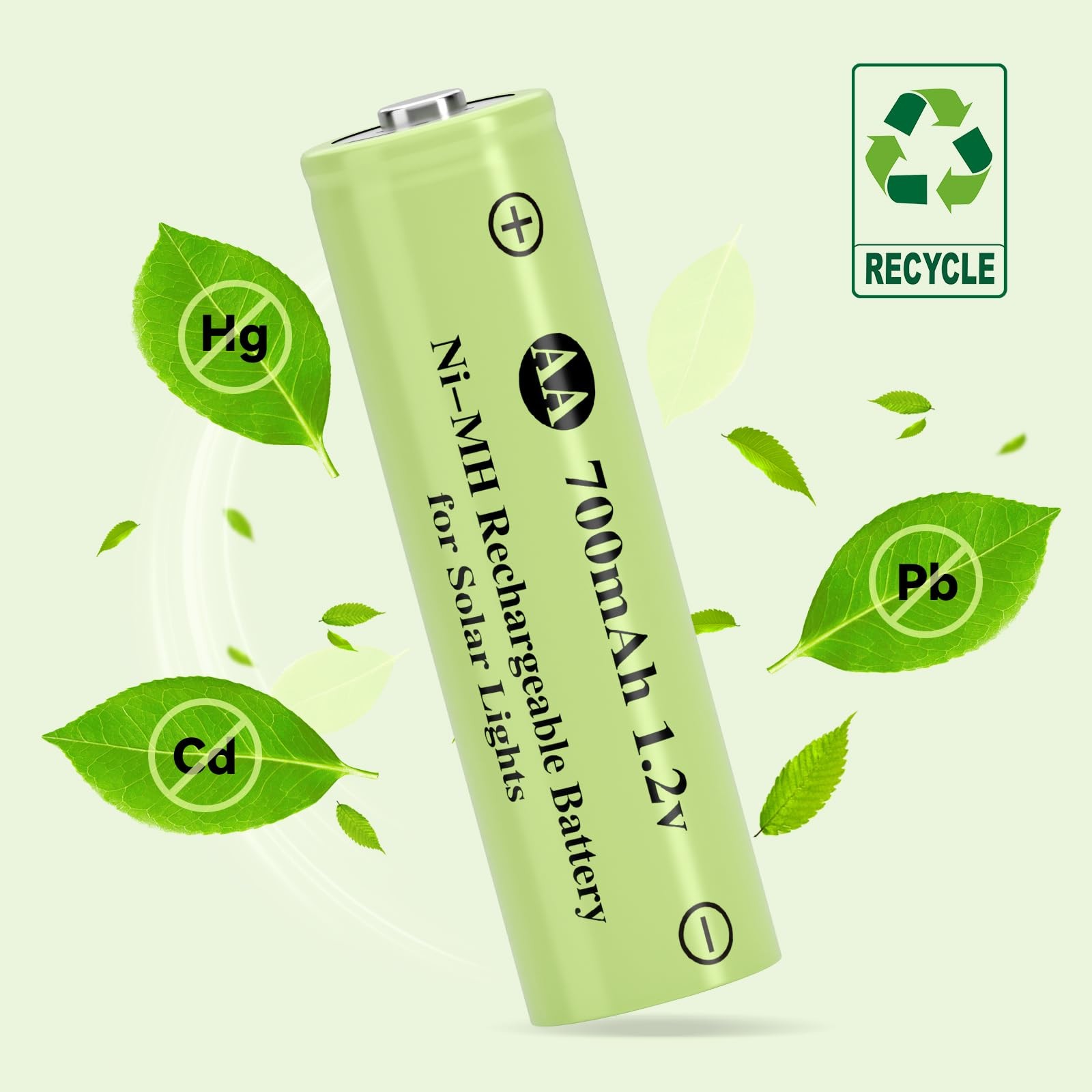 Hronn 1.2V AA 700mAh NiMH Rechargeable Battery, 12 Pack AA700mAh 12Pack