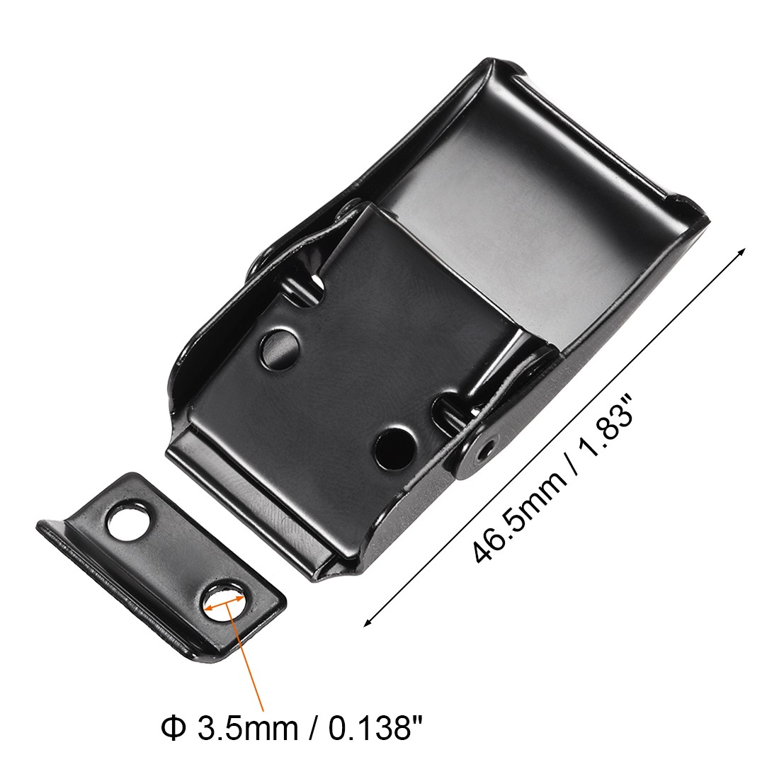 1.83-inch Iron Concealed Draw Toggle Latch Clamp for Case, Toolbox,Cleaner