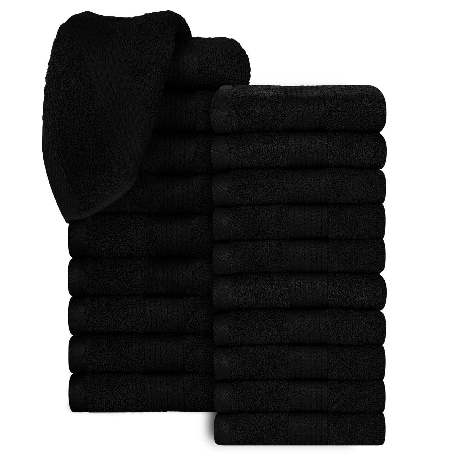 Ample Decor Wash Cloths Pack of 10/20/50 100% Cotton High Absorbency Soft