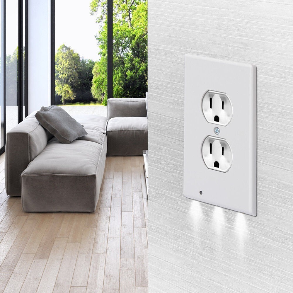 5 PCS / 10PCS Outlet Night Lights with Built-In LED Night Lights – White Duplex