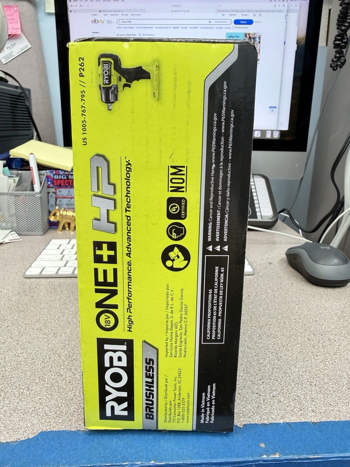 Ryobi P262 ONE+ HP 18V Brushless 4-Mode 1/2 in. Impact Wrench Bare Tool New