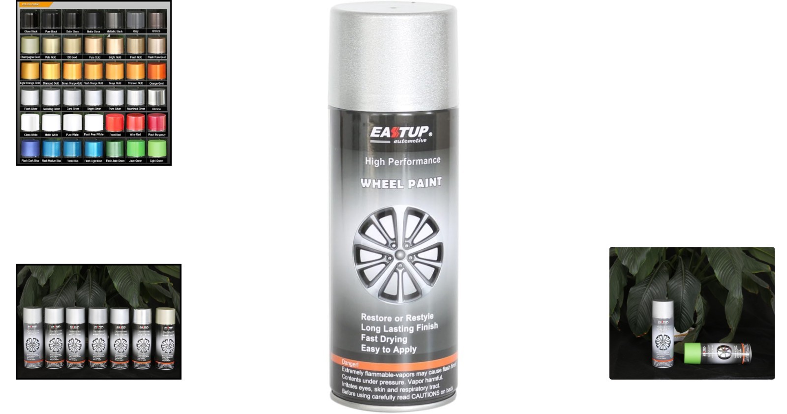 Flash Silver Metallic Wheel Spray Paint – Stunning Finish, 12.8 Fl Oz