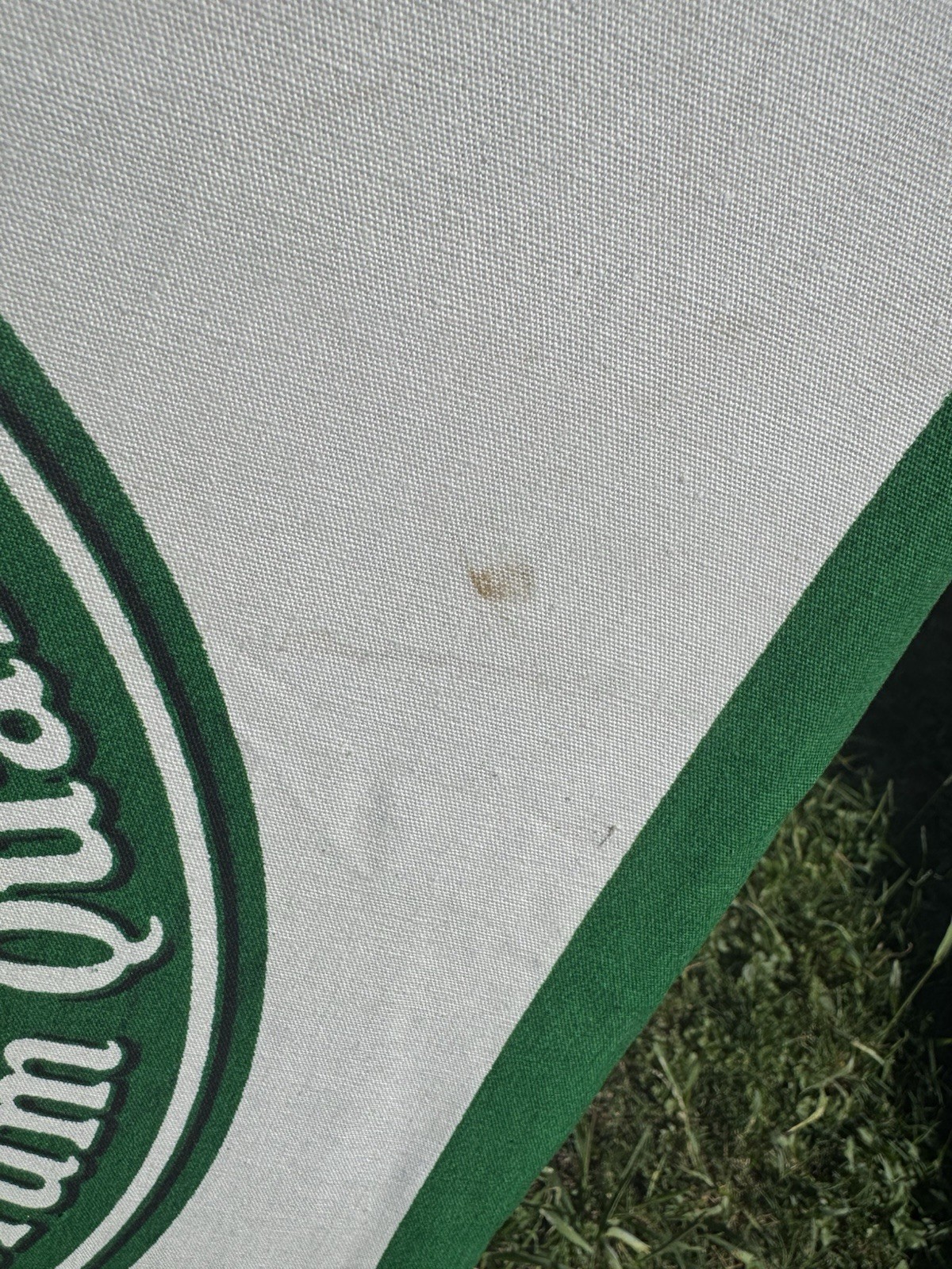 VTG LARGE HEINEKEN COTTON CANVAS BEACH UMBRELLA Read Description