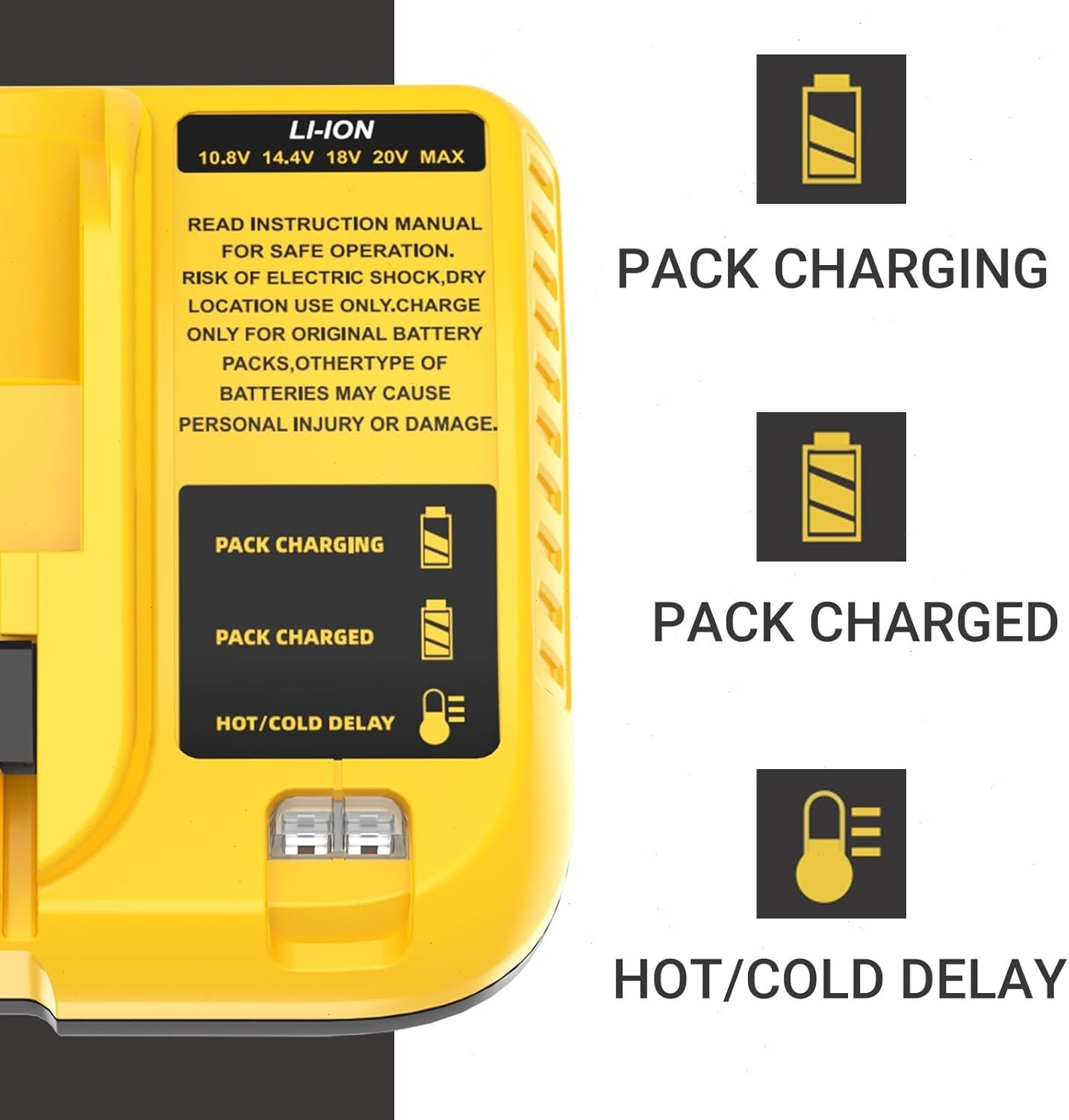 2Pack For DeWalt 20V 20 Volt Max XR 12.0AH Lithium Battery DCB206-2+Dual Charger