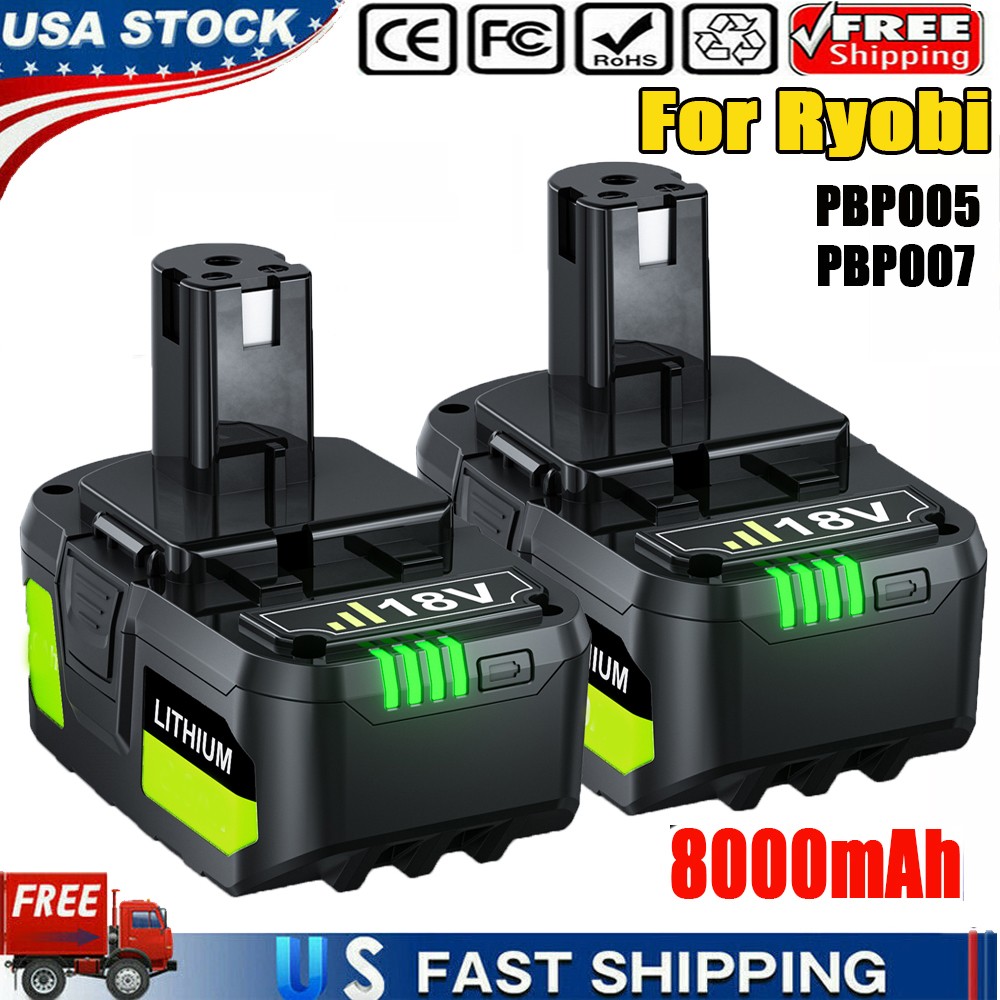 2PACK For Ryobi 18V P108 ONE PLUS PBP005 P193 PBP007 PBP005 P108 Battery USA