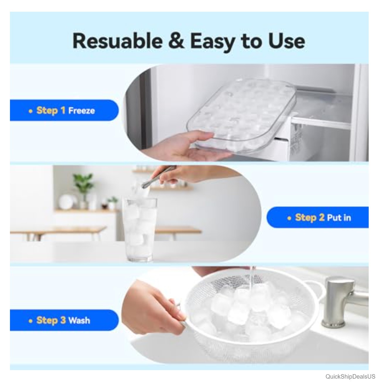 360 Pack Reusable Ice Cubes Drinks BPA-Free Ice Packs Lunch Boxes Coolers