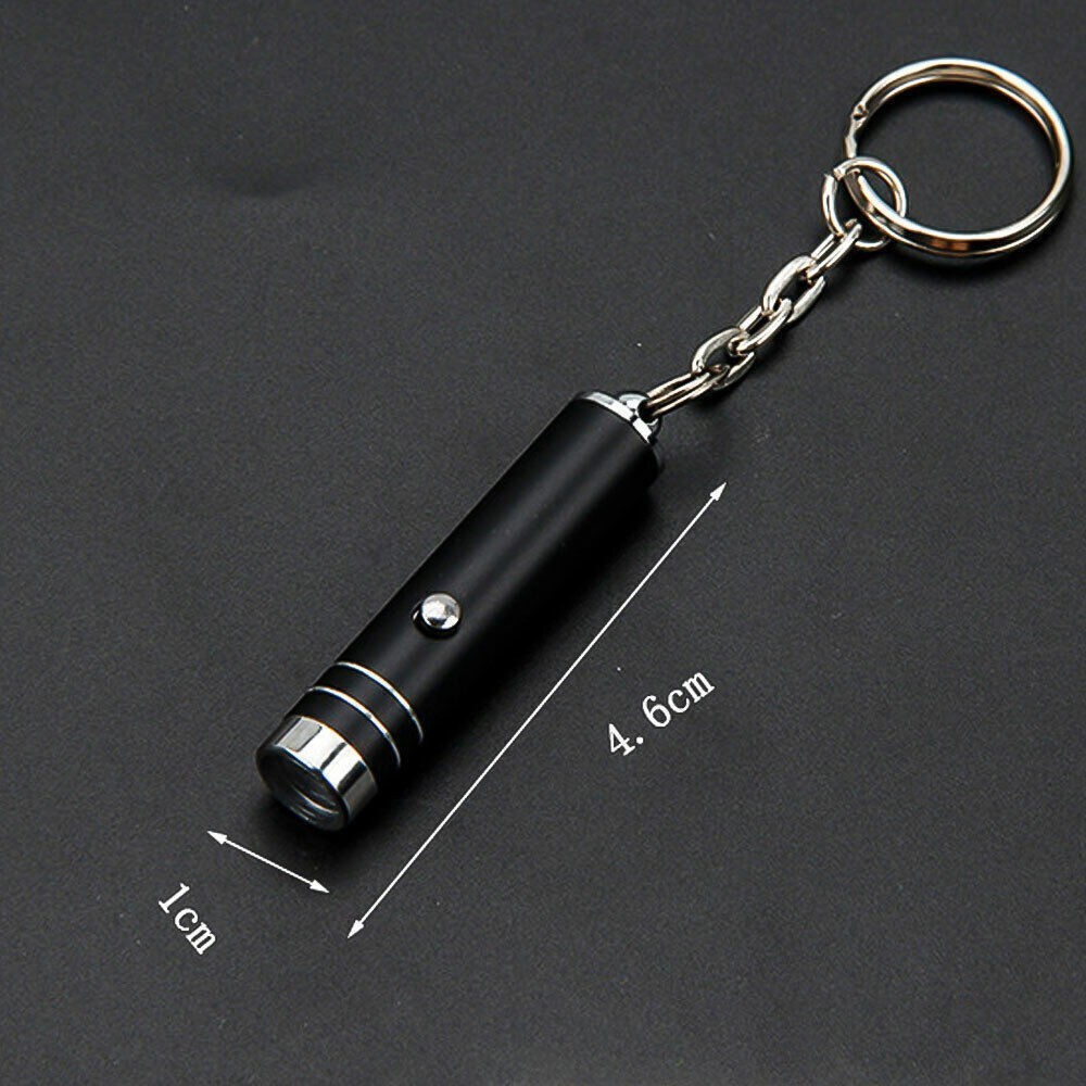 2X Mini UV LED Blacklight Light Flashlight Keychain Cash Inspection Lamp Torch