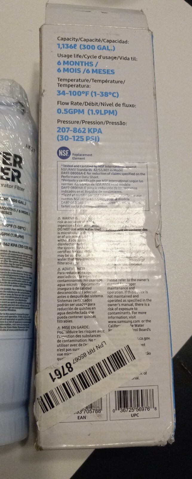 Samsung Replacement Refrigerator Water Filters DA29-00020B Lot Of 4(3 w/o Boxes)