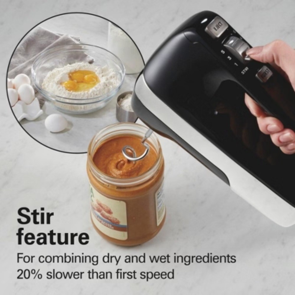 Hamilton Beach 250W 6-Speed Hand Mixer, Dishwasher-Safe Parts