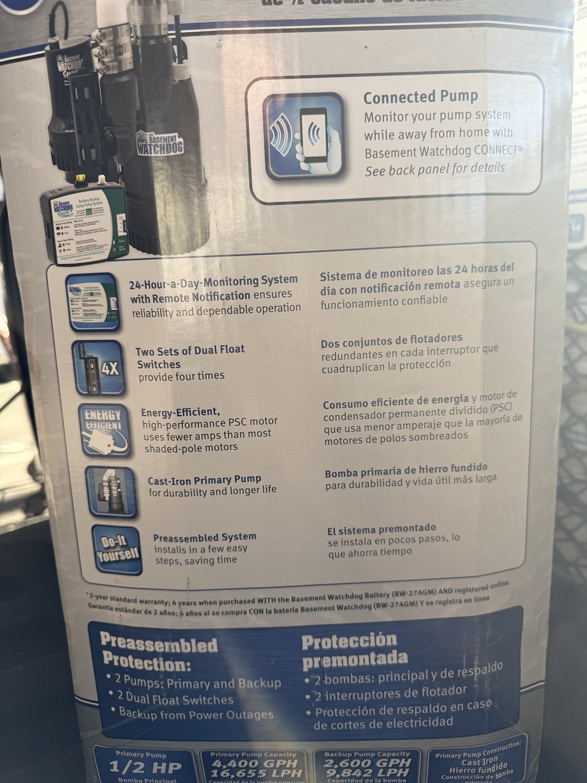 The Basement Watchdog Big Combo 1/2 HP 4,400 gph Sump Pump CITS-50 Brand New