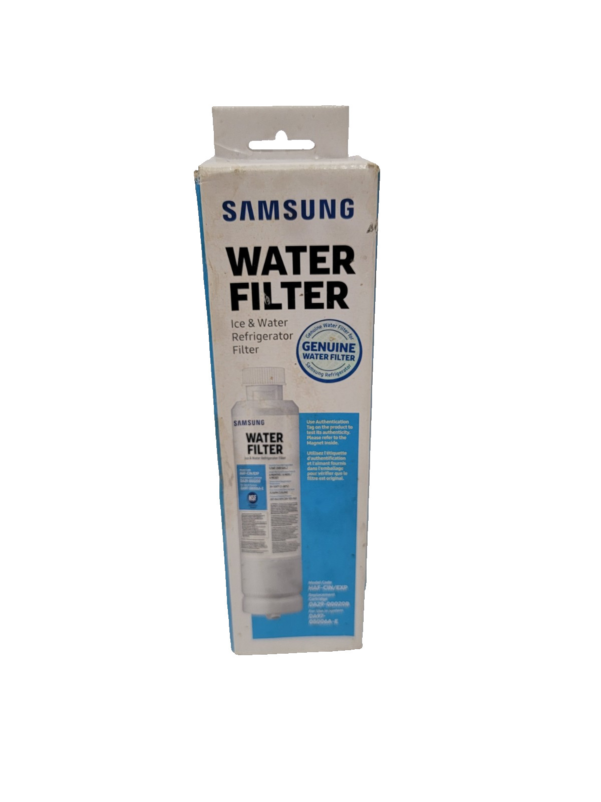 OEM Genuine Samsung DA29-00020B Water Filter, 1 Pack, UPC 036725569768