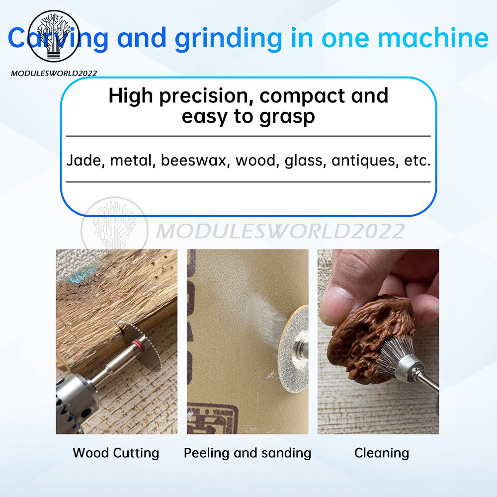 Handheld Mini Metal Electric Grinder Polishing Engraving Stepless Speed Control