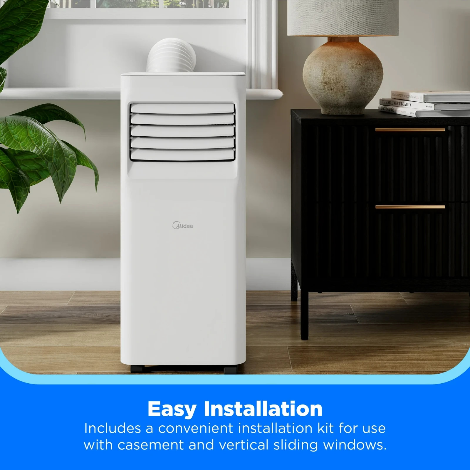 Midea Portable Air Conditioner 5,000 BTU 115V w/ Comfort Remote MAP05R1AWWT -NEW
