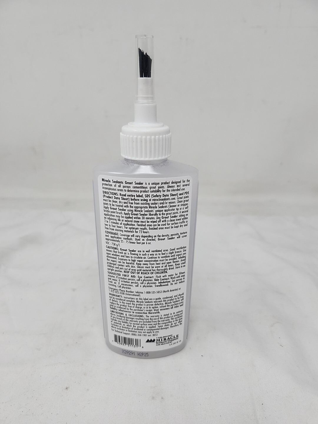 Miracle Sealants 367495 Grout Sealer Tile Joint Protector w/ Brush Tip 6oz