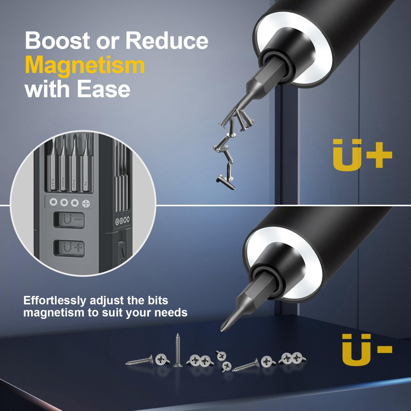 76-in-1 Mini Electric Screwdriver Set, 3.7V Cordless Repair Tool Kit with USB Ch
