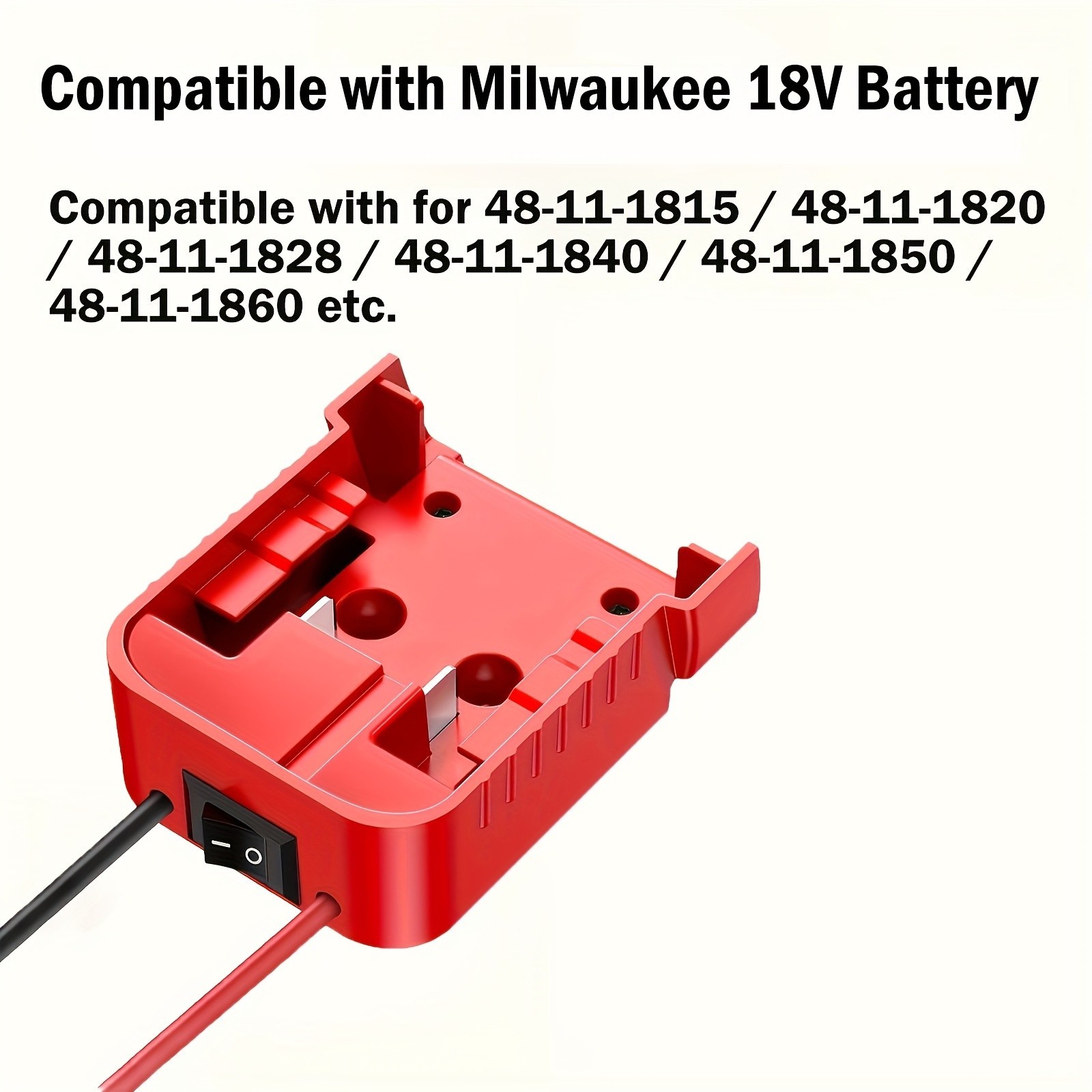 2 Pcs Power Wheel Adapter Compatible With Milwaukee 18V Battery for DIY RC Car