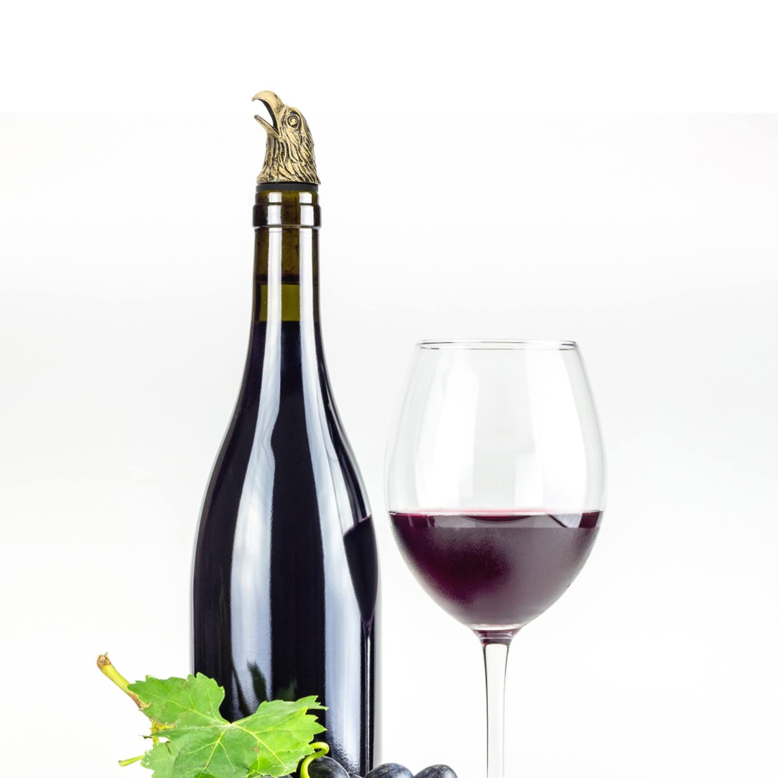 Kichvoe Eagle Head Wine Pourer Reusable Alloy 10.00X3.00X3.00CM, Golden