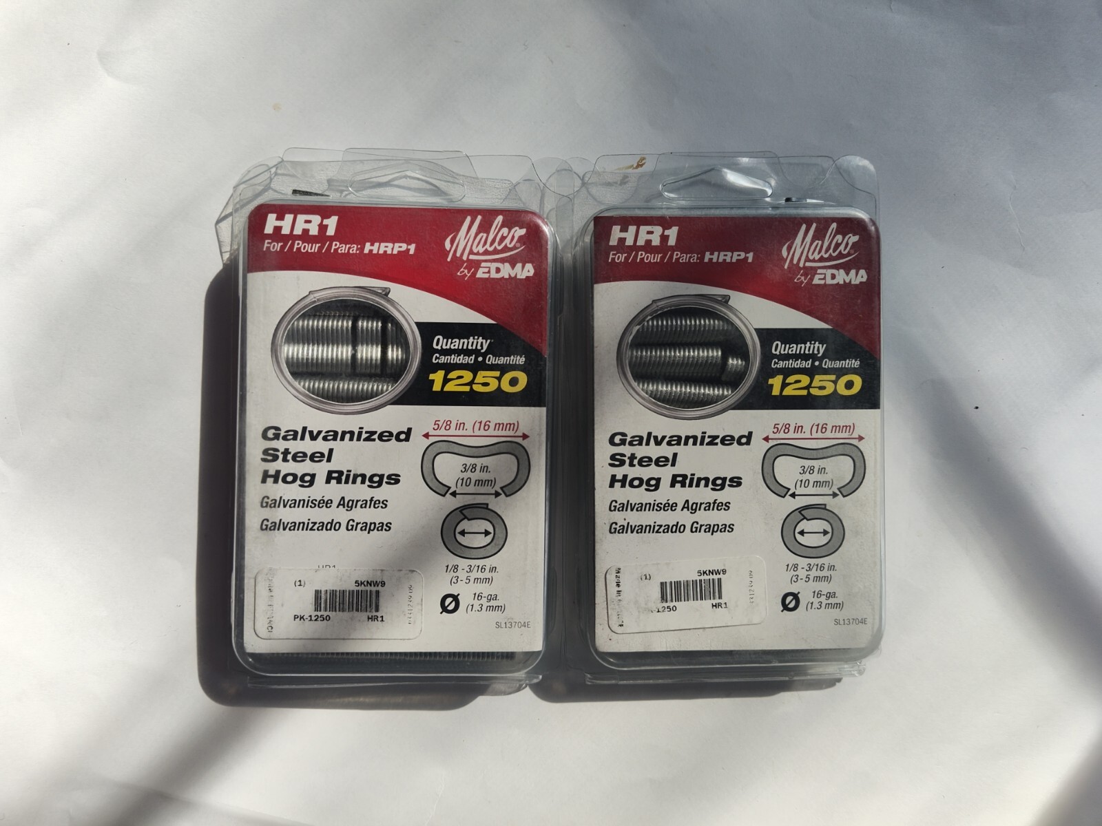 Malco Hr1x Hog Ring Staples, 16 Ga, Steel, 250 Pk