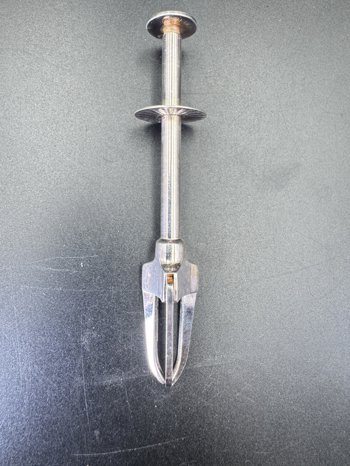 Sweden Mechanical Sugar Cube Olive Tongs Silver Tone Spring Loaded Server