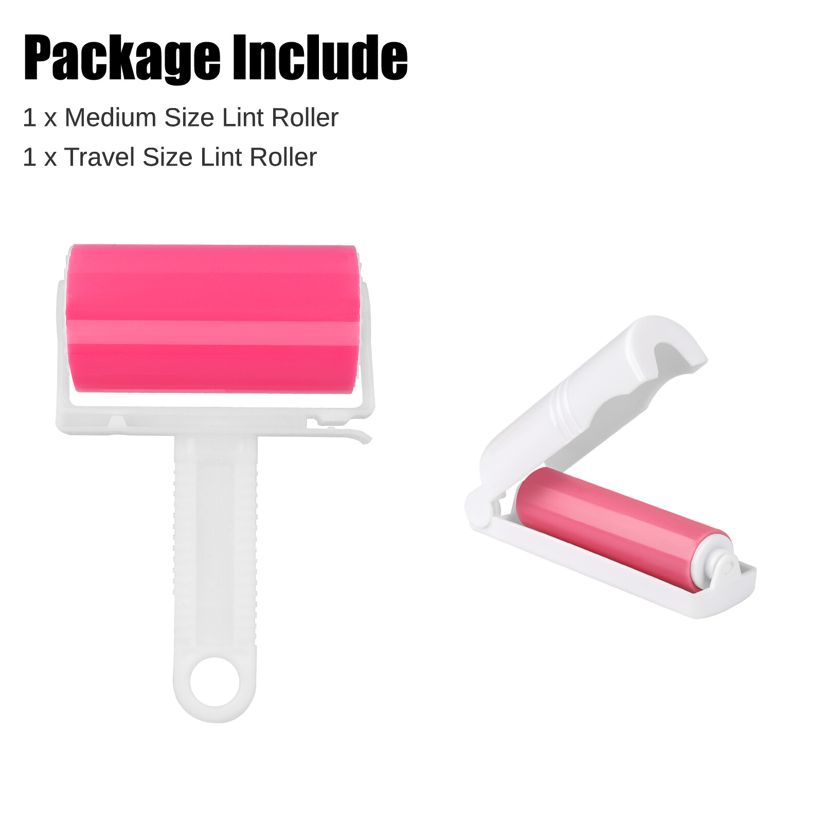 Sticky Lint Roller Clean Pet Hair Remover Washable Reusable Set of 2 Travel Size