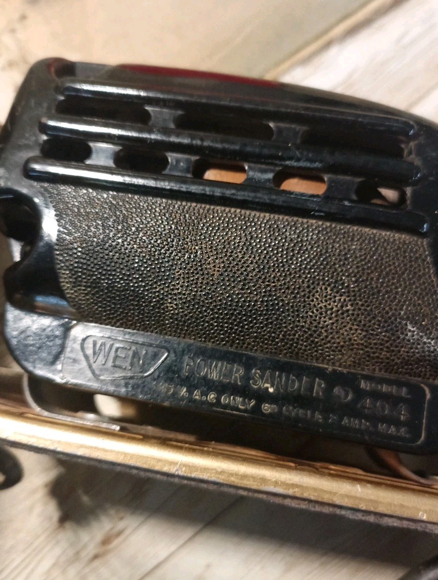 Vintage WEN Electric Power Hand Sander 404 With Metal Case Complete