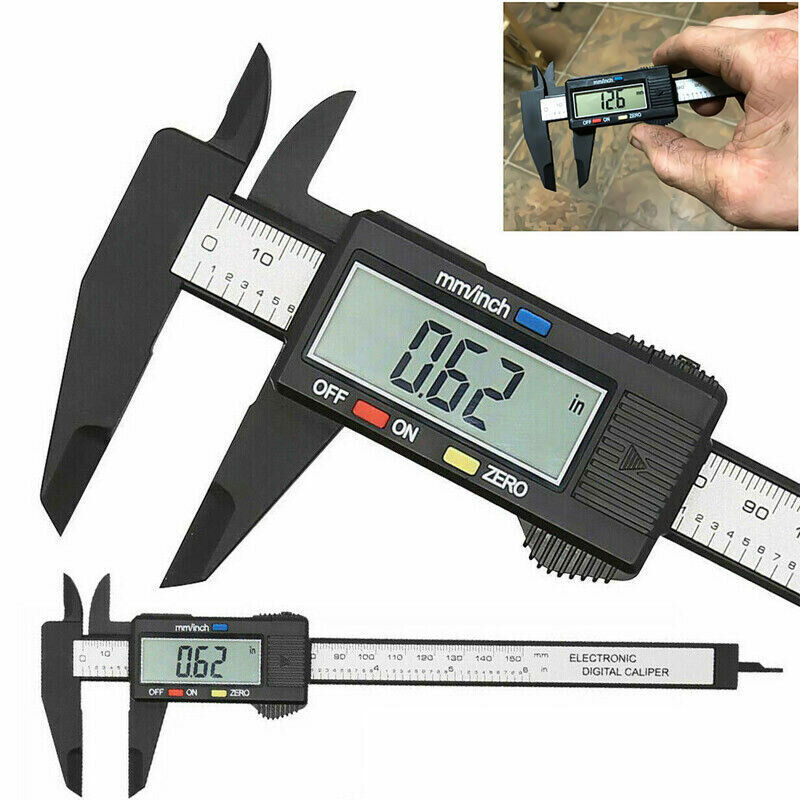 Digital Caliper 6″ 150mm Micrometer LCD Gauge Vernier Electronic Measuring Ruler