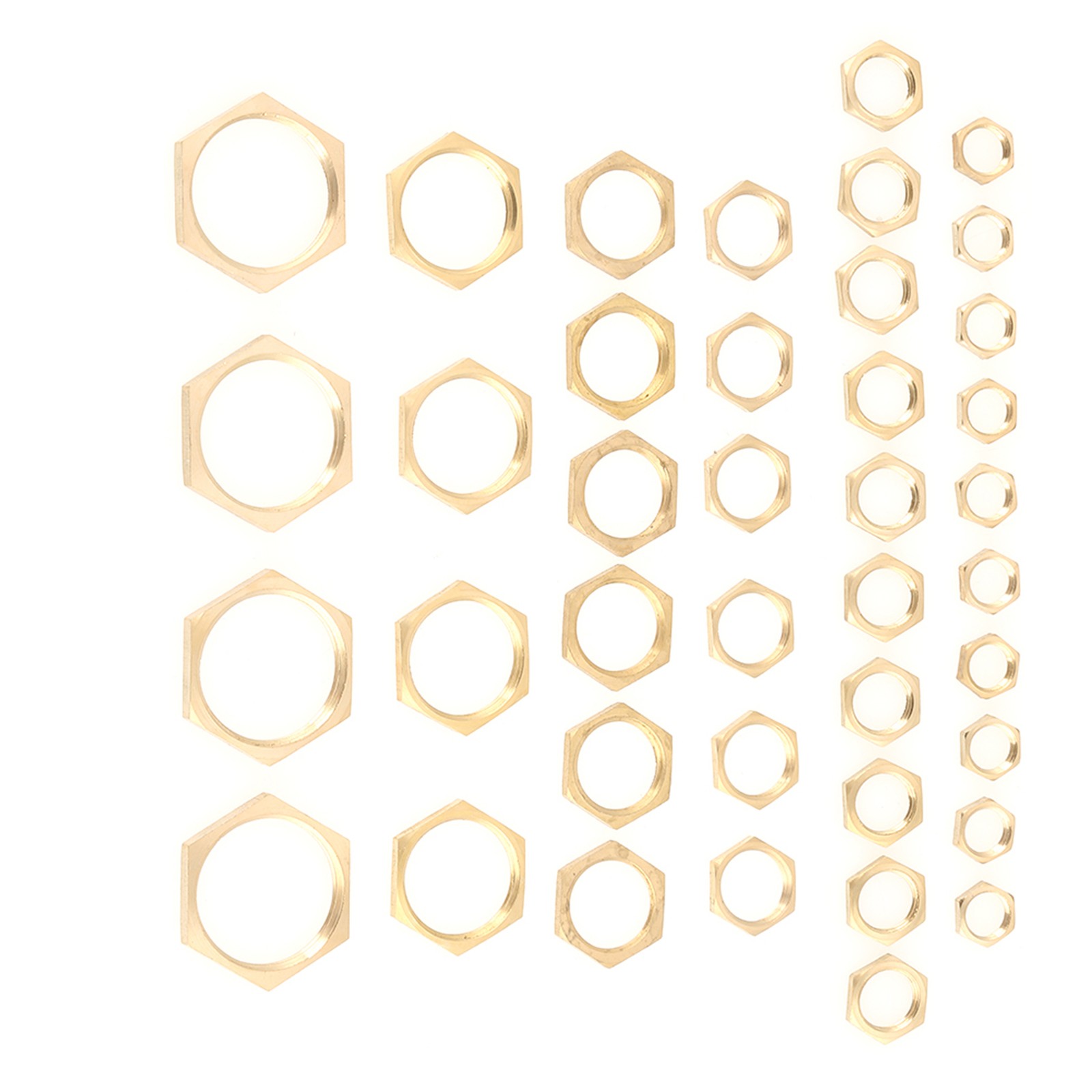 40pcs G1/8 G1/4 G3/8 G1/2 G3/4 G1 Thread Pipe Fitting Brass Hex Lock Nuts Thin