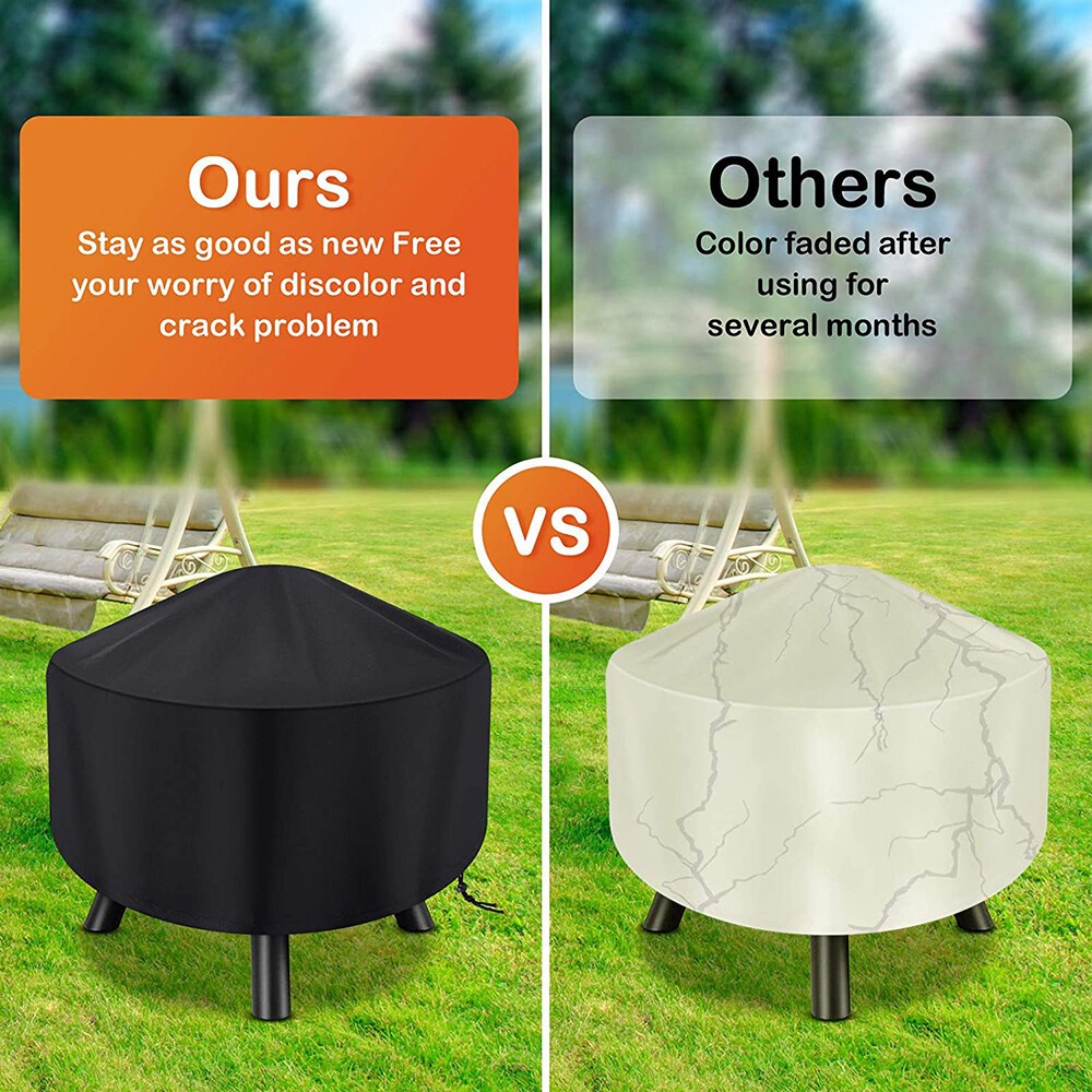 32-inch Patio Round Fire Pit Cover Waterproof UV Sun Protector Grill BBQ Covers