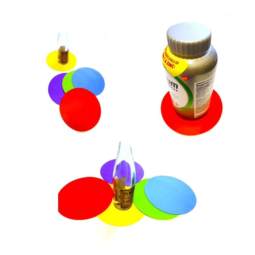 4pcs Rubber Jar Opener Bottle Gripper for Weak Hands, Seniors | Non Slip Pad Mul