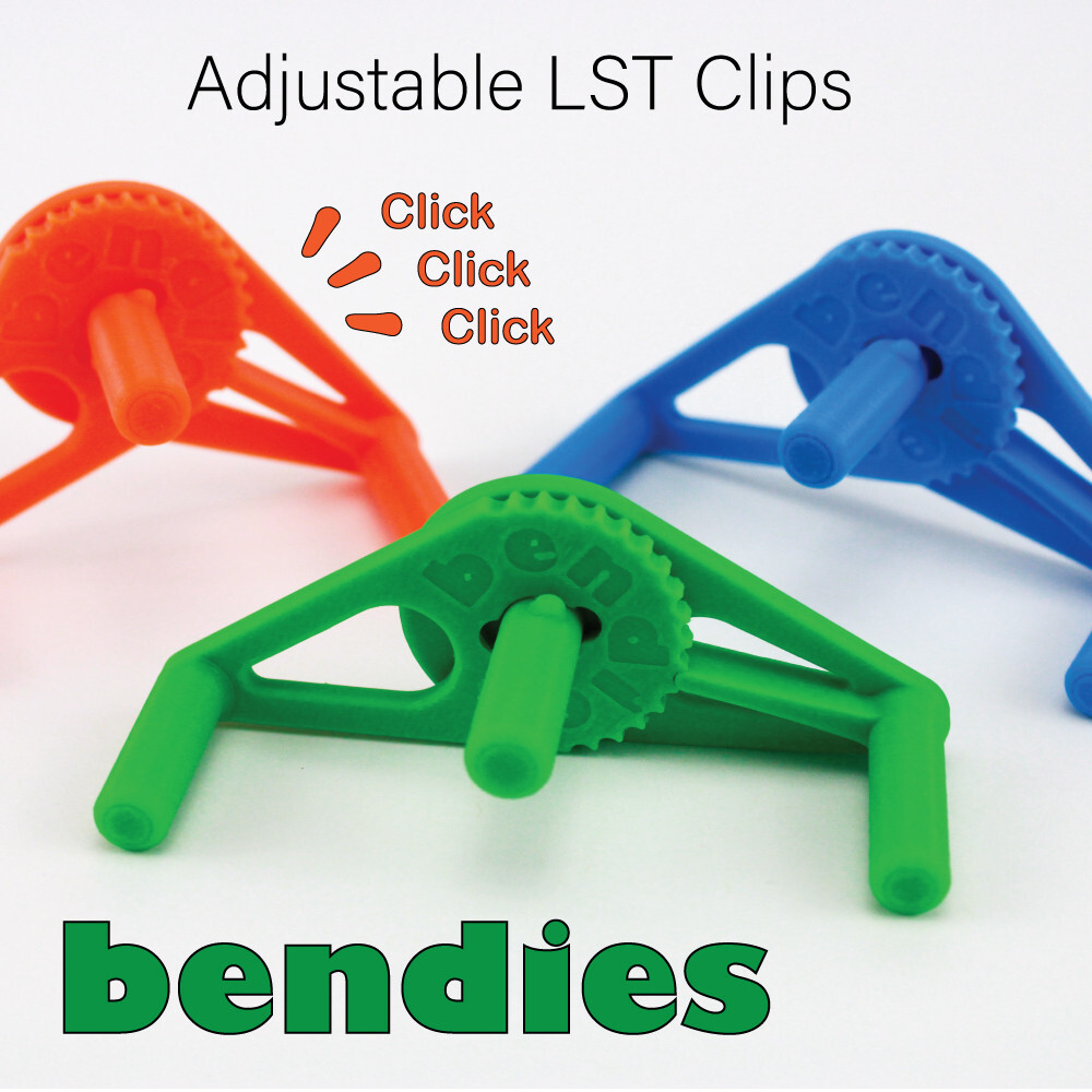 Bendies Adjustable LST Clips – Reusable Stem Benders – Low Stress Plant Training