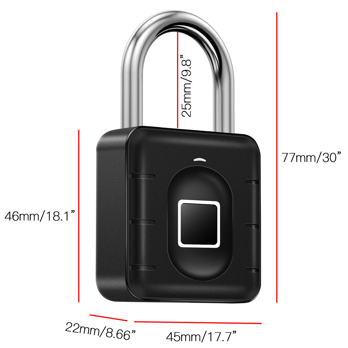 Waterproof Fingerprint Padlock Bluetooth Digital APP Keyless Smart Door Lock
