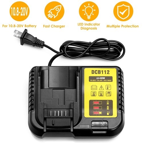 Battery Charger Replacement Fit for Dewalt 10.8-20V DCB107 DCB101 DCB200 DCB205