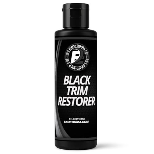 Black Trim Restorer – Lasts 6+ Months, Dye Infused Waterproof Plastic 4 Oz