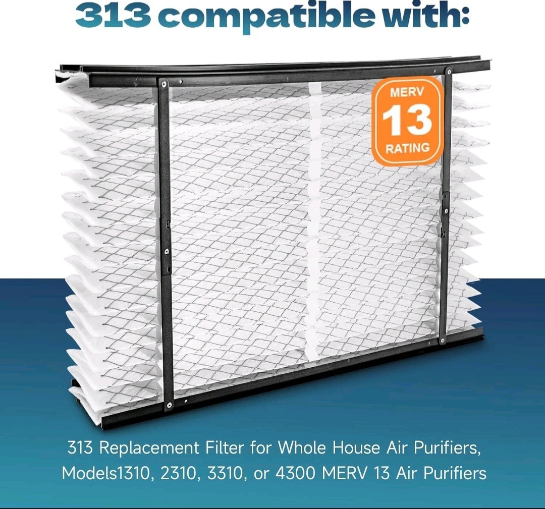 2-Pack 313 Filter Replacement for AprilAire Whole House Air Purifiers MERV 13