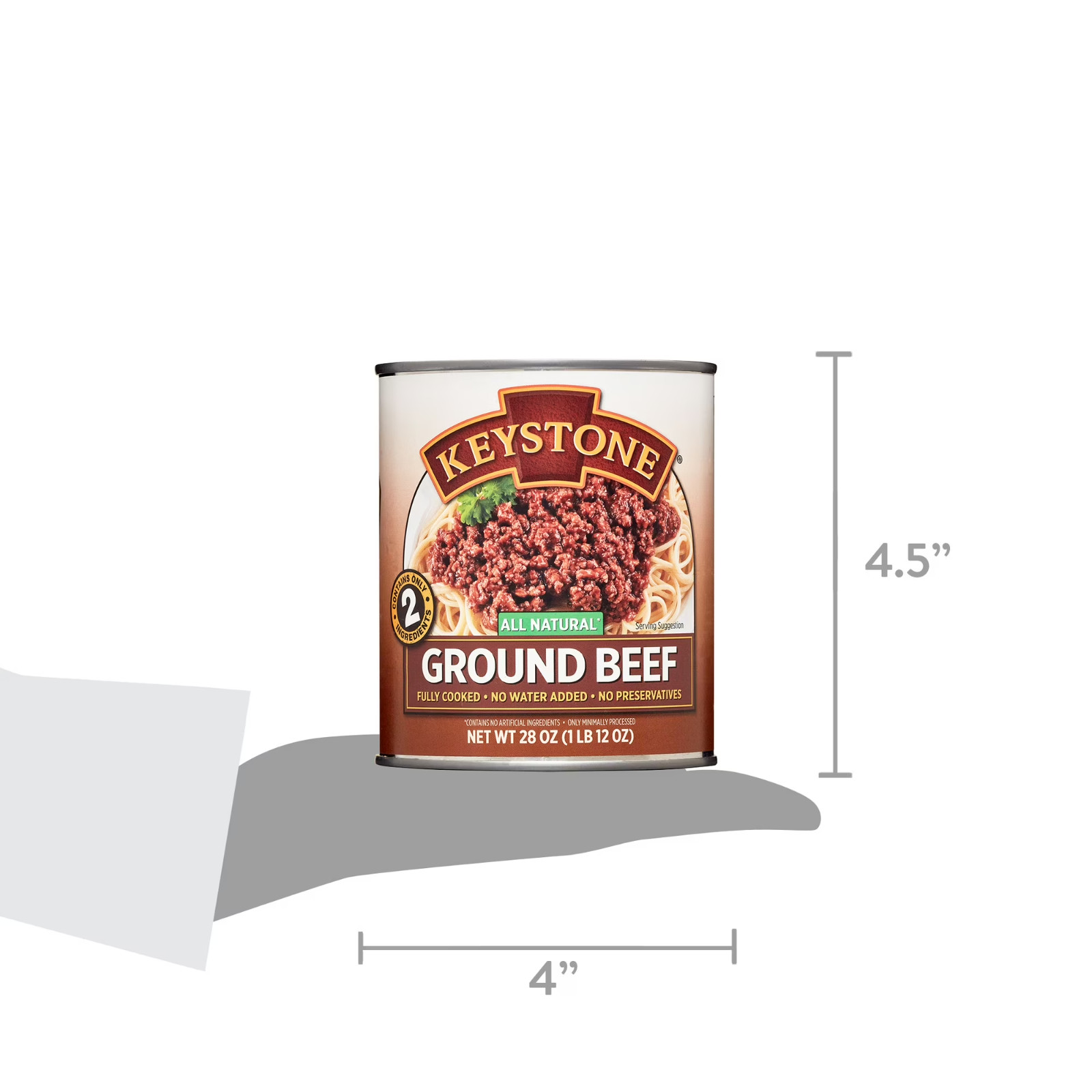 Keystone All natural Ground Beef 28 oz Can, Free Shipping