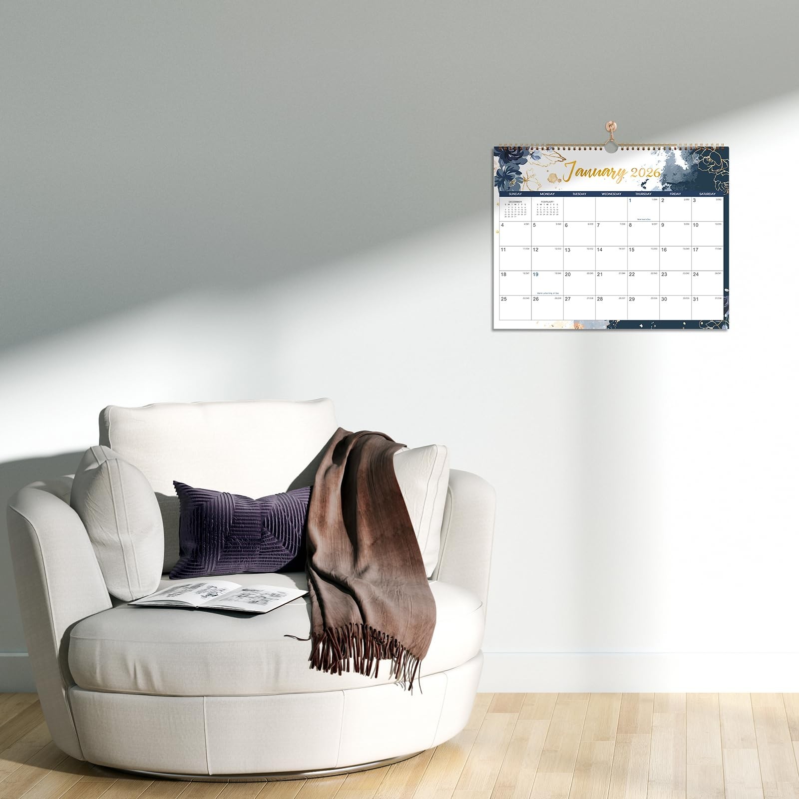 2026 Wall Calendar – 12 Months Calendar from Jan. 2026 – Dec. 2026, 14.8″ x 1…