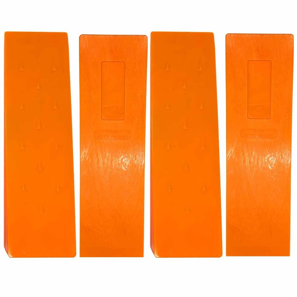 4 Pack 12″ Tree Felling Wedge Logging Bucking Falling ABS Plastic (Orange)