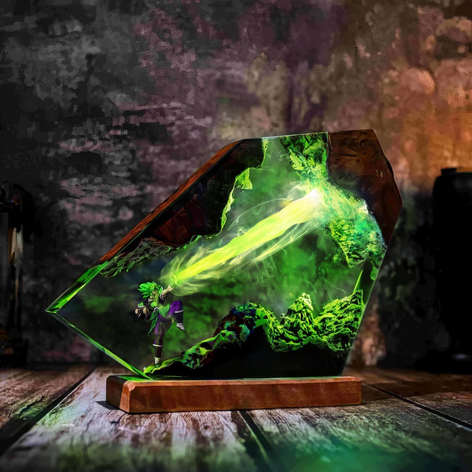 Broly resin lamp, Dragon Ball Gift, Epoxy resin lamp