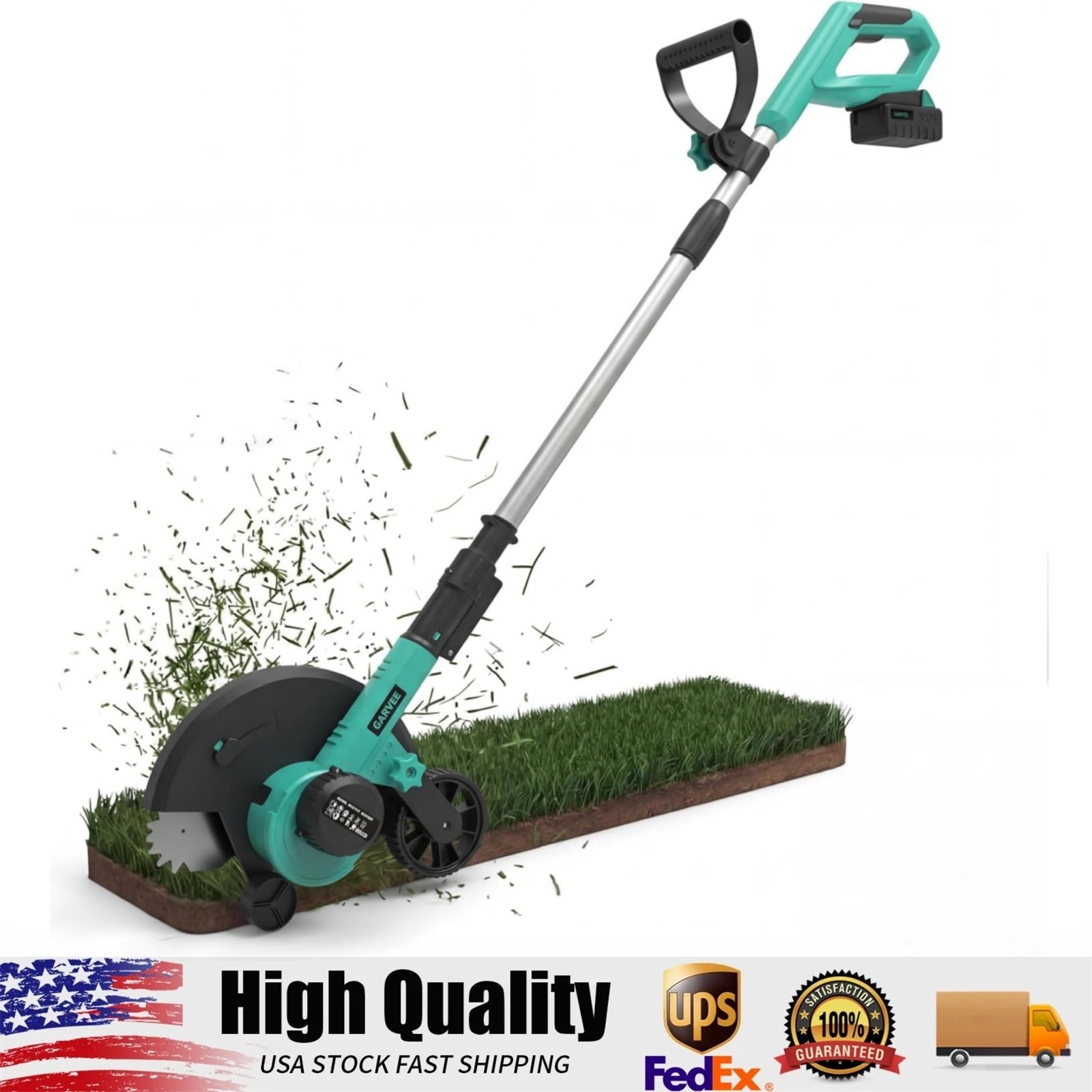 20V Cordless Lawn Edger, 9-Inch Blade, 4.0Ah Battery Powered Edger Lawn Tool