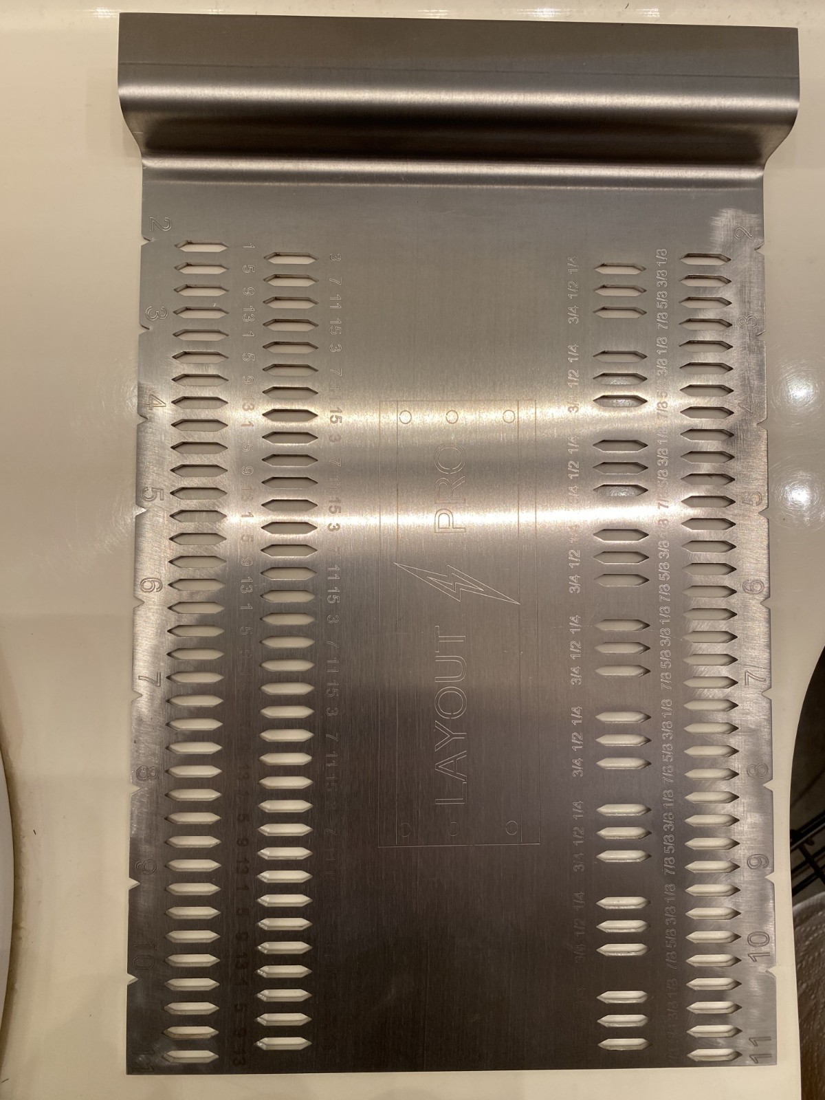 Structural Beam pan layout tool, high grade 304 stainless steel, 3/32x7x11