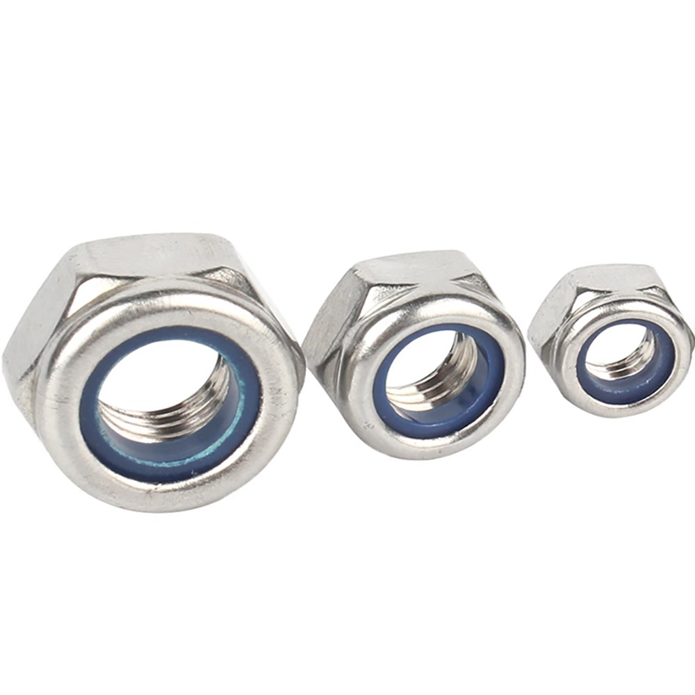 UNC Stainless Steel Nylon Insert Hex Lock Nuts Nylock 4,6,8,10,1/4,5/16,3/8,1/2″