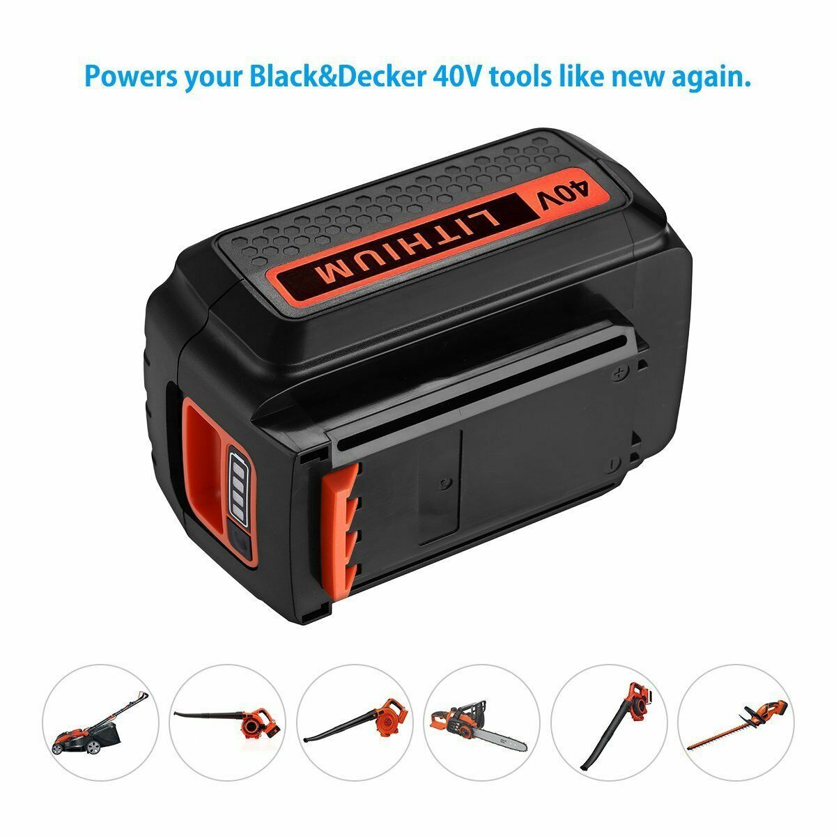 For Black & Decker 40V MAX Lithium Ion Battery 4.0Ah 40Volt LBXR36 LBX2040 LBX36