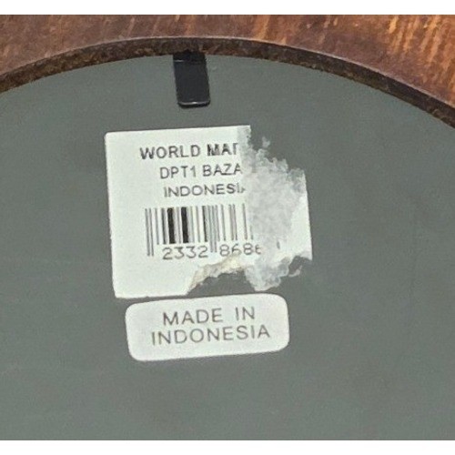 World Market Star Mirror 8.5in Brown Carved Wood Boho Wall Decor Indonesia
