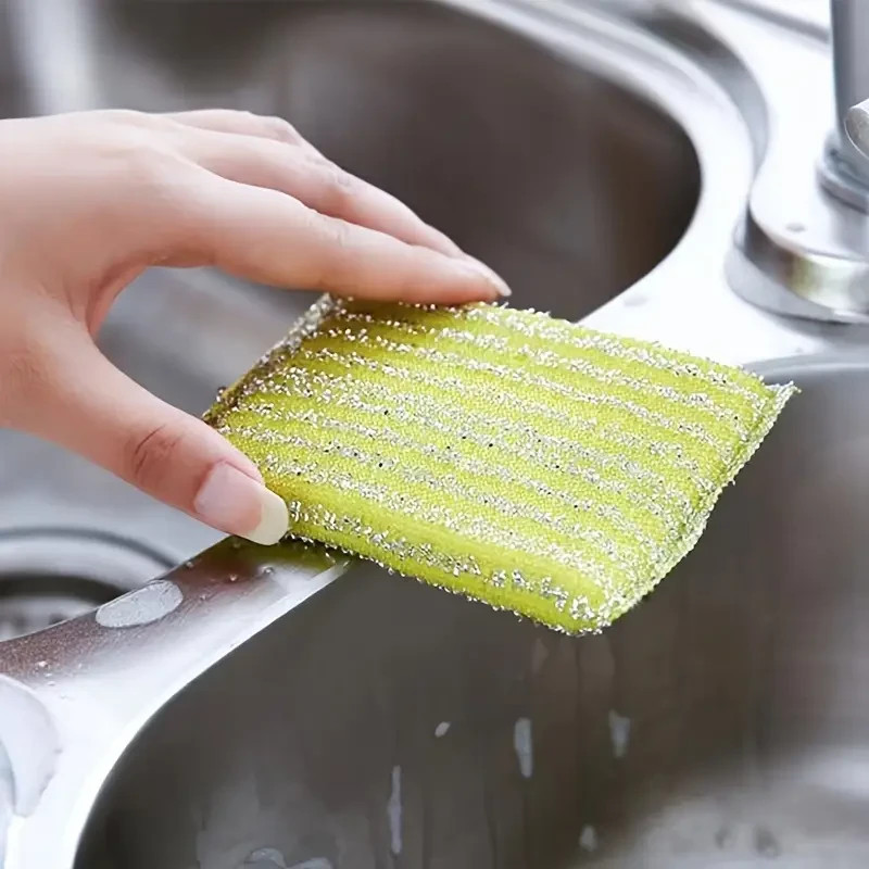 6pcs Kitchen Cleaning Sponges Reusable Steel Scrub Multi-Use Heavy Duty Kitchen