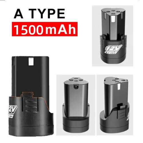 Rechargeable Li-ion Battery 1500mAh 12V for Electric Screwdriver Drill Universal