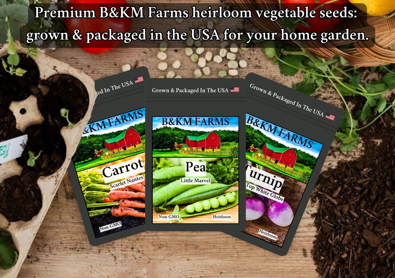 Survival Seed Vault 20,000+ Heirloom Non-GMO Seeds | 30 Varieties | USA Packed